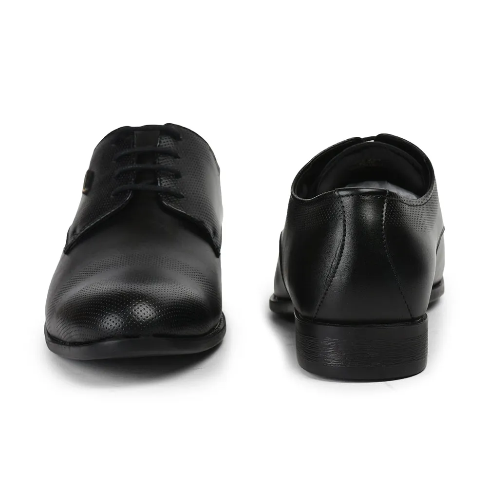 Fortune Lacing Black Formal Shoes For Men JPL-284 By Liberty