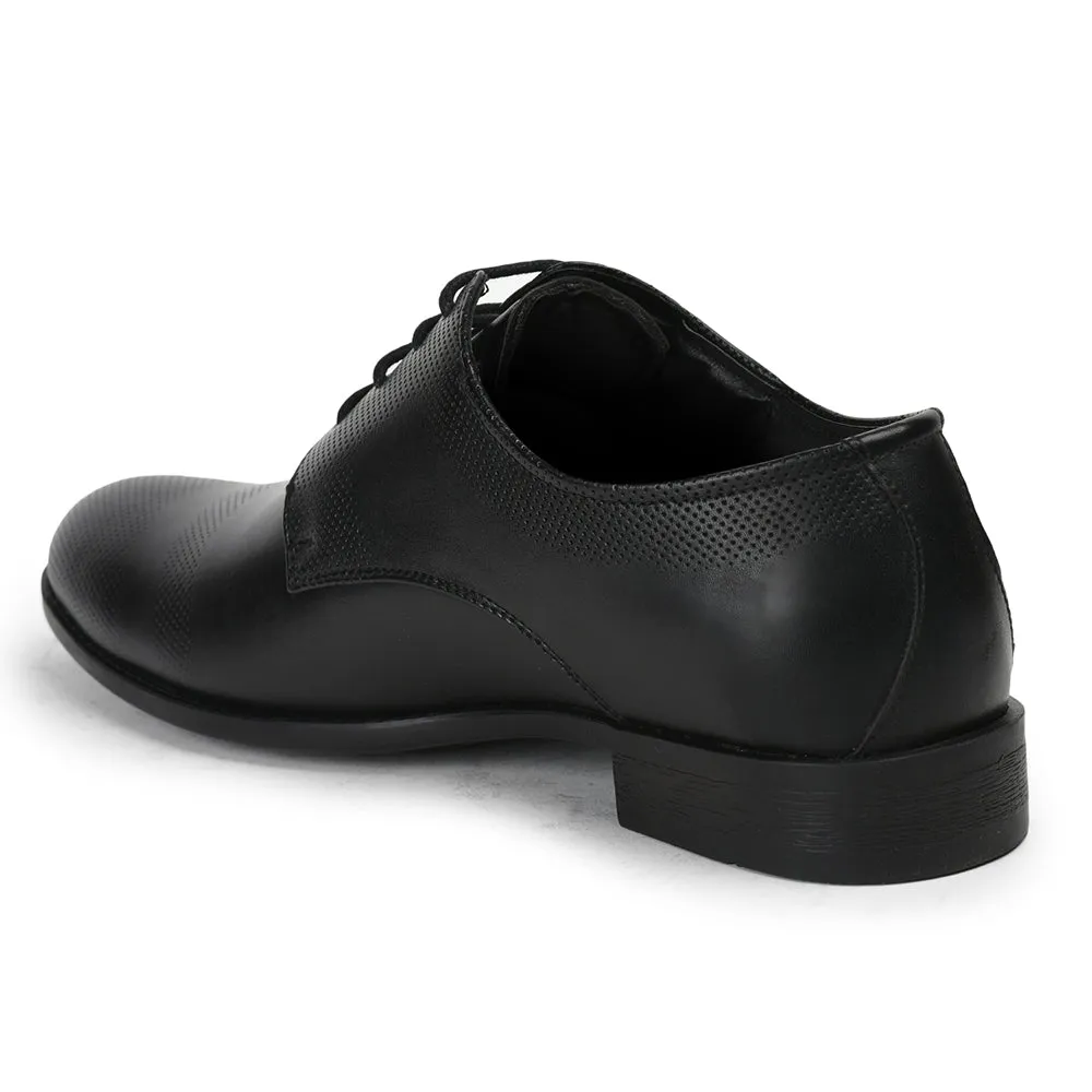 Fortune Lacing Black Formal Shoes For Men JPL-284 By Liberty