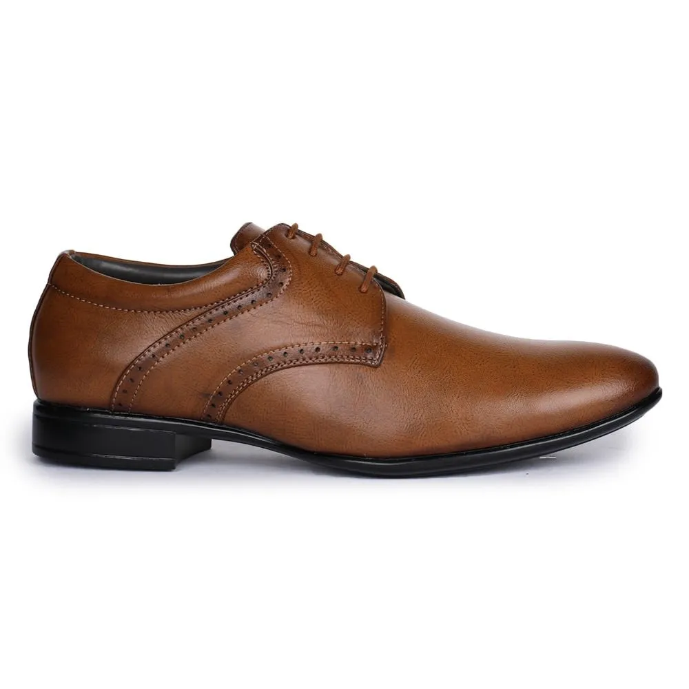 Fortune (Tan) Derby Shoes For Men A13-03 By Liberty