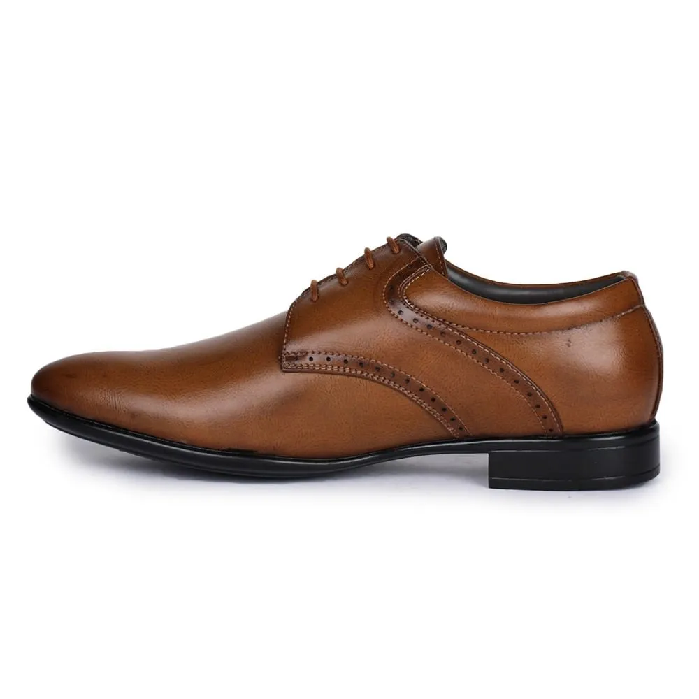 Fortune (Tan) Derby Shoes For Men A13-03 By Liberty