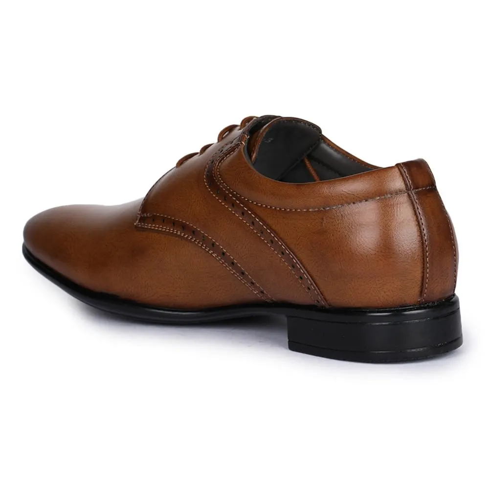 Fortune (Tan) Derby Shoes For Men A13-03 By Liberty