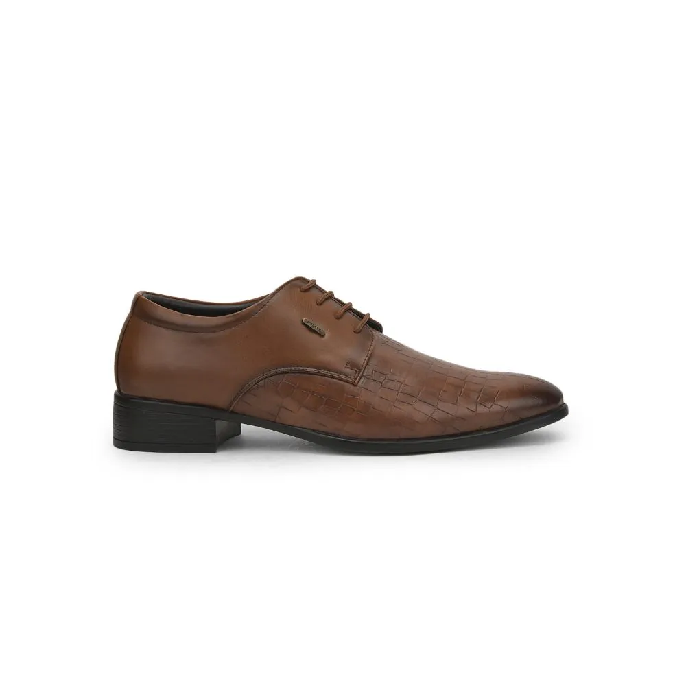 Fortune (Tan) Formal Lace Up Derby Shoes For Men JPL-244 By Liberty