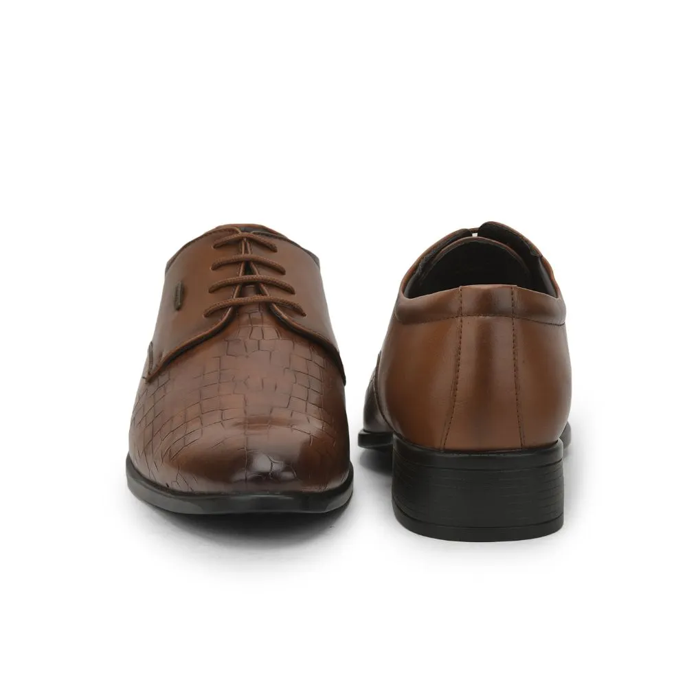 Fortune (Tan) Formal Lace Up Derby Shoes For Men JPL-244 By Liberty