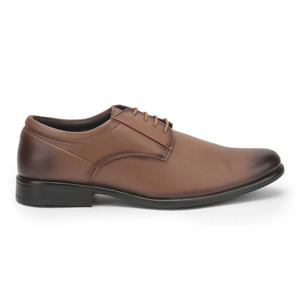 Fortune (Tan) Formal Lace Up Derby Shoes For Men VCL-3 By Liberty