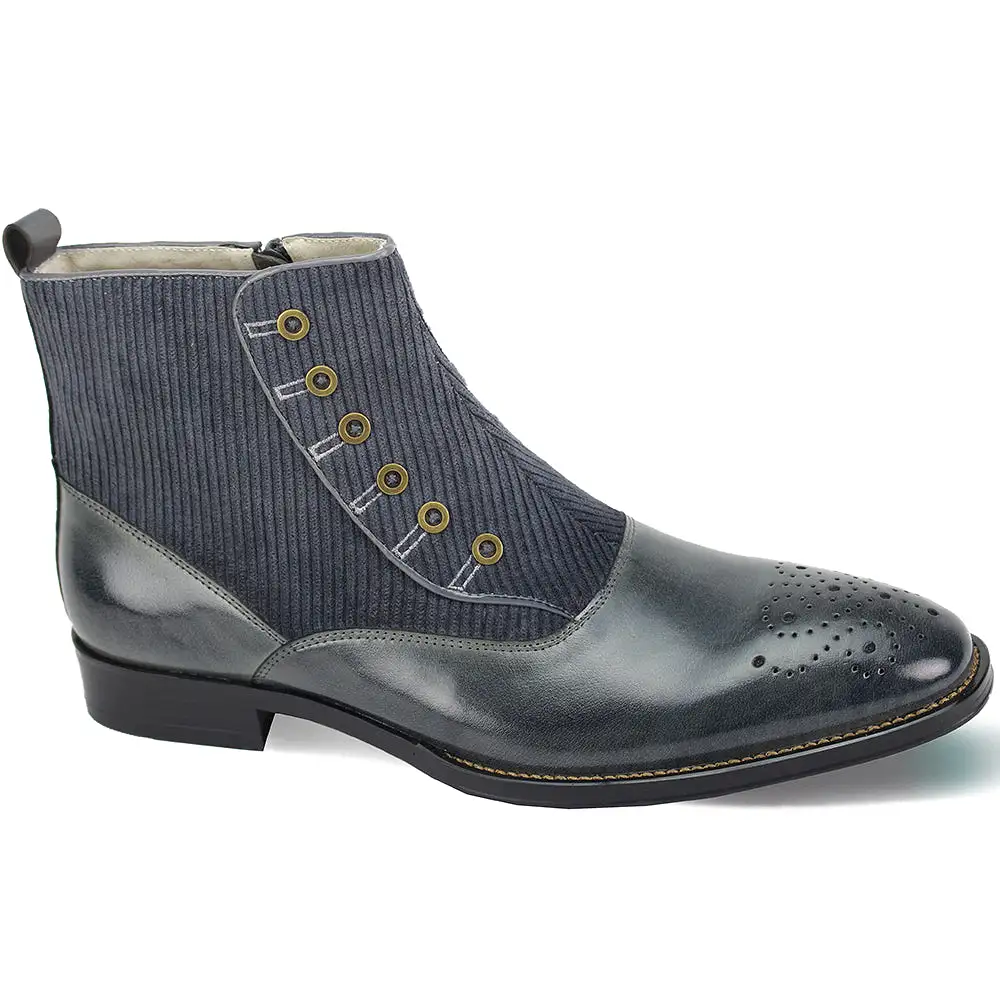 Giovanni Kendrick Grey Leather Shoes