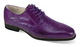 Giovanni Mason Purple Leather Shoes