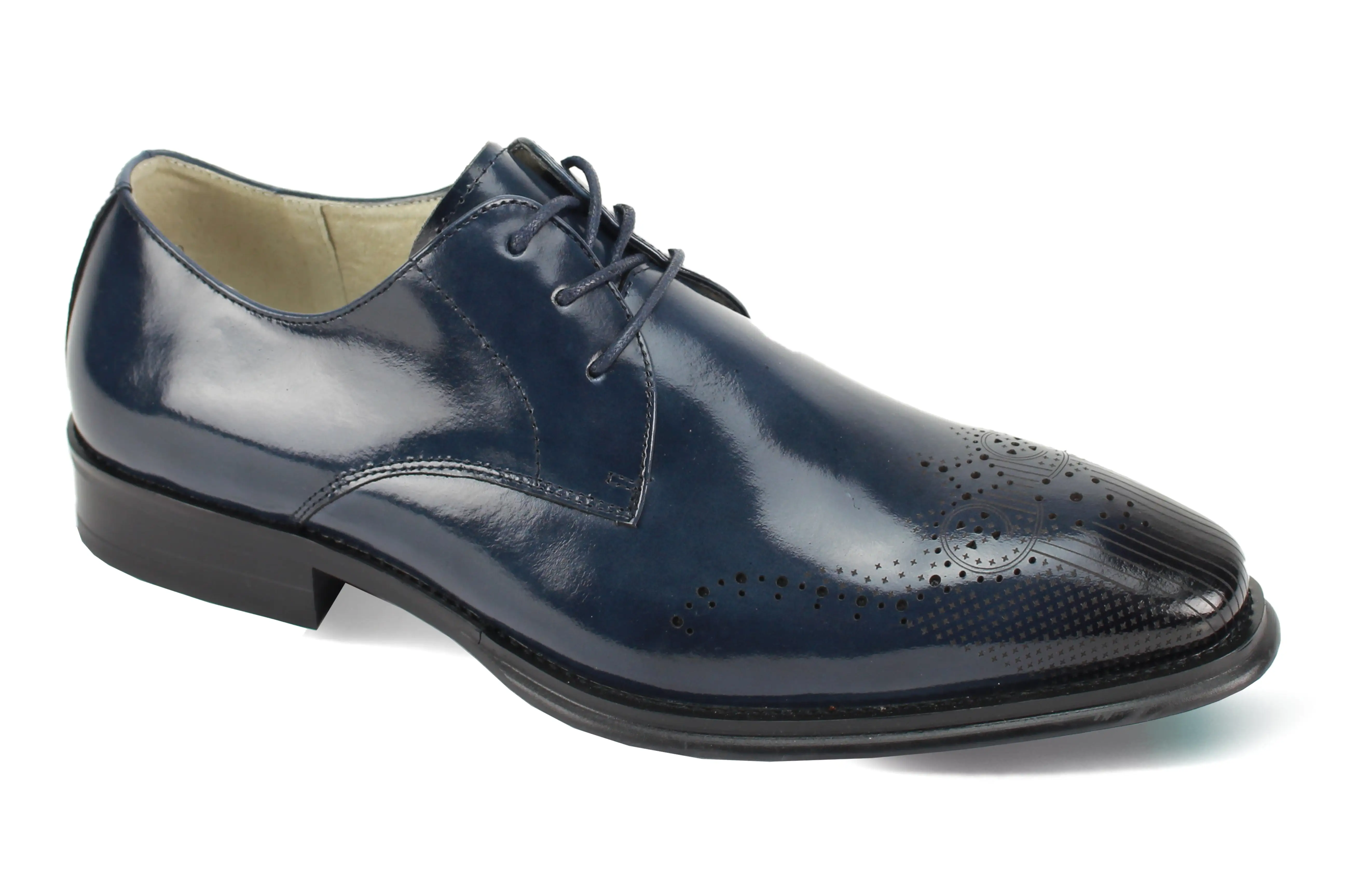 Giovanni Owen Blue Leather Shoes