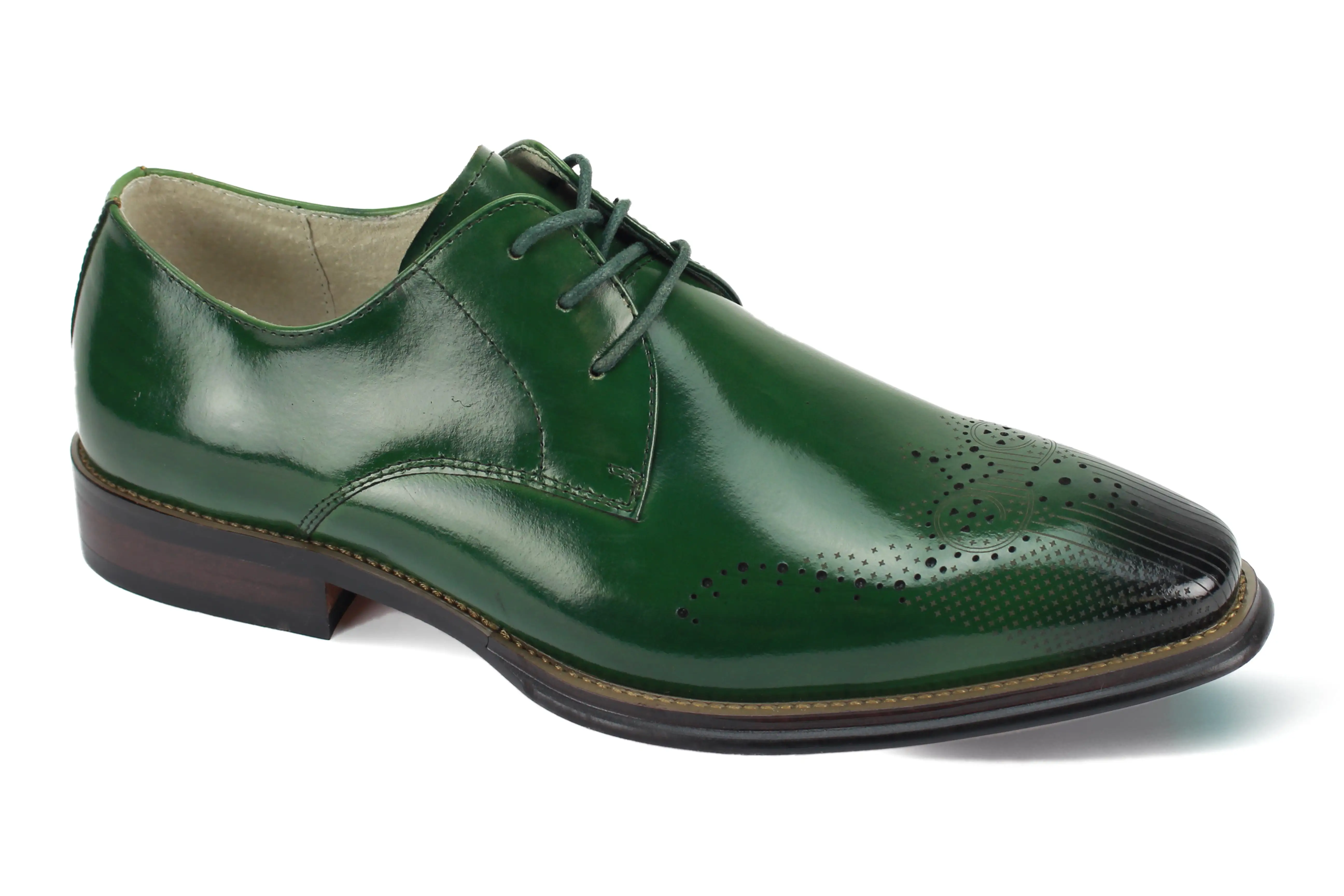 Giovanni Owen Green Leather Shoes