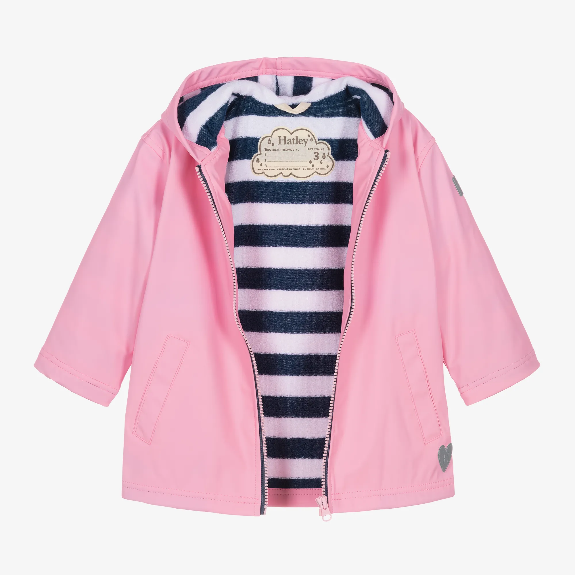 Girls Pink Waterproof Raincoat