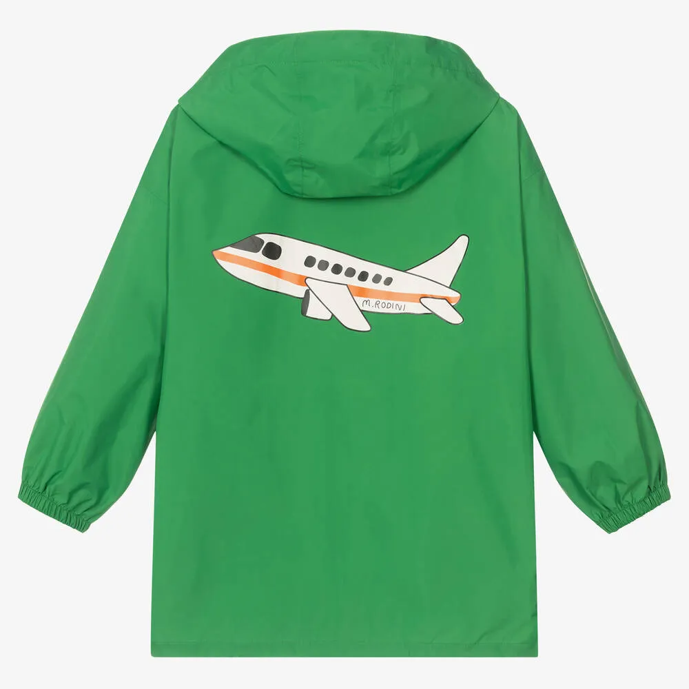 Green Airplane Raincoat