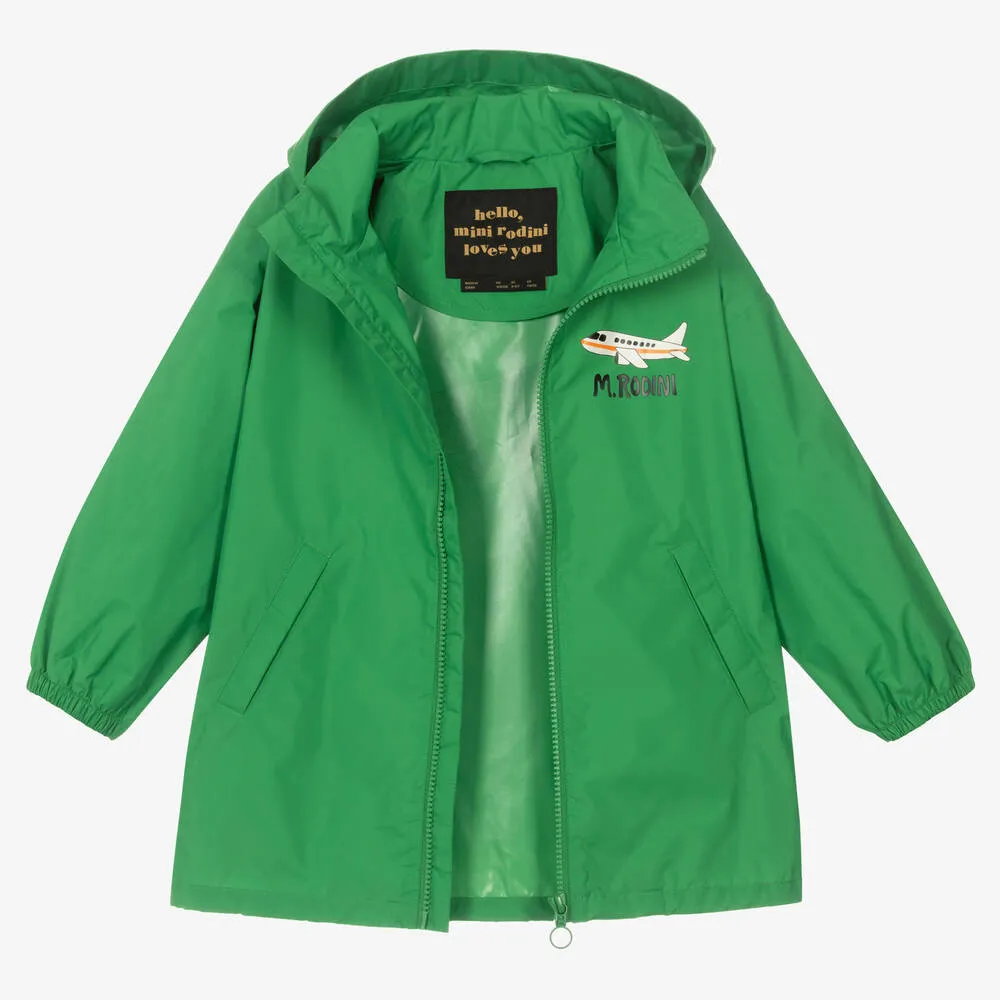 Green Airplane Raincoat