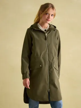 Green Waterproof Raincoat with Hood