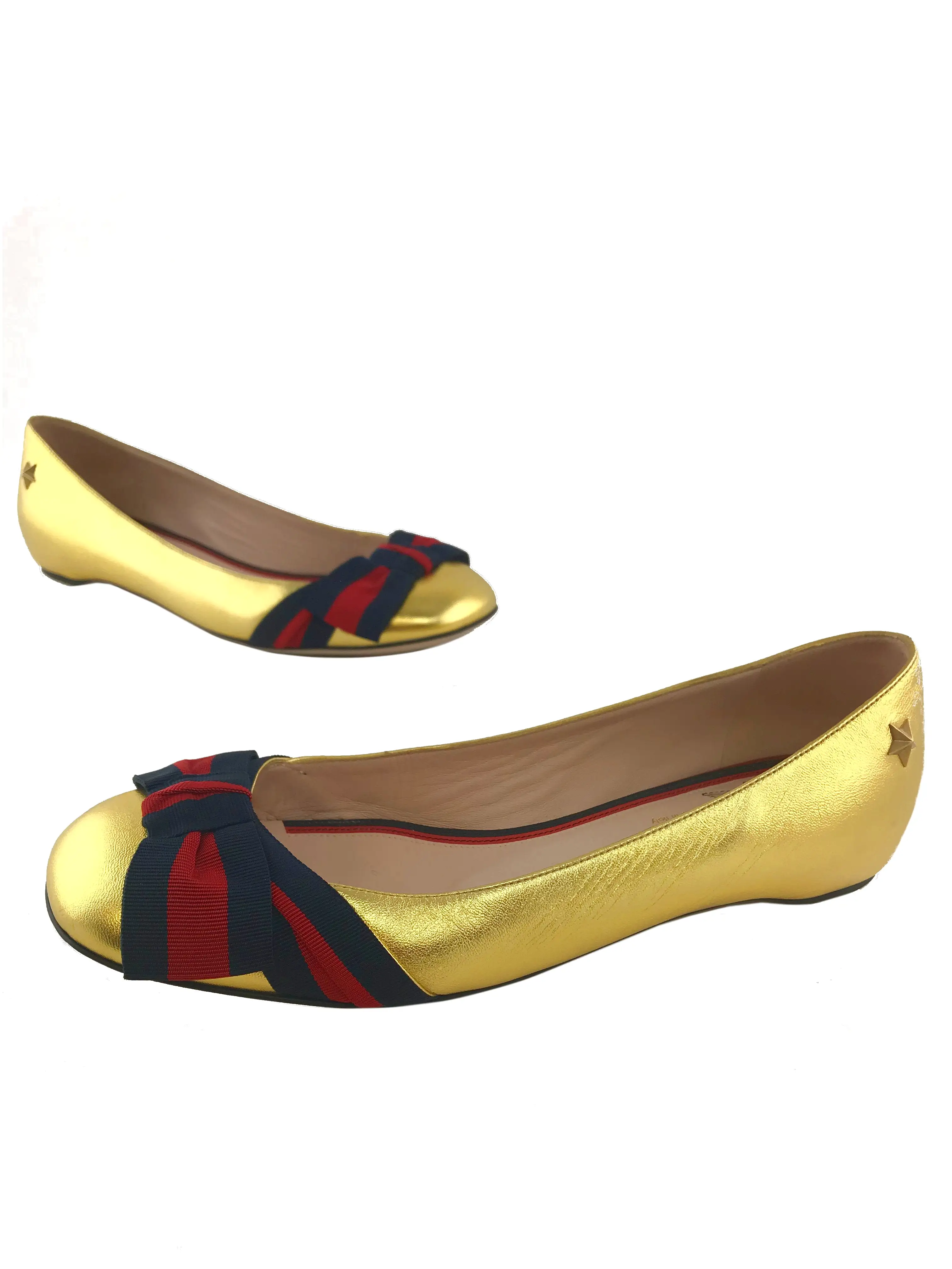 Gucci Aline Leather Flats Size 8