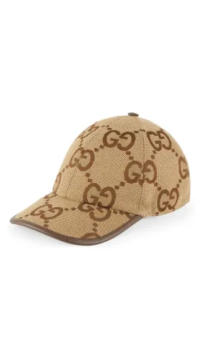 Jumbo GG Canvas Baseball Hat - Camel