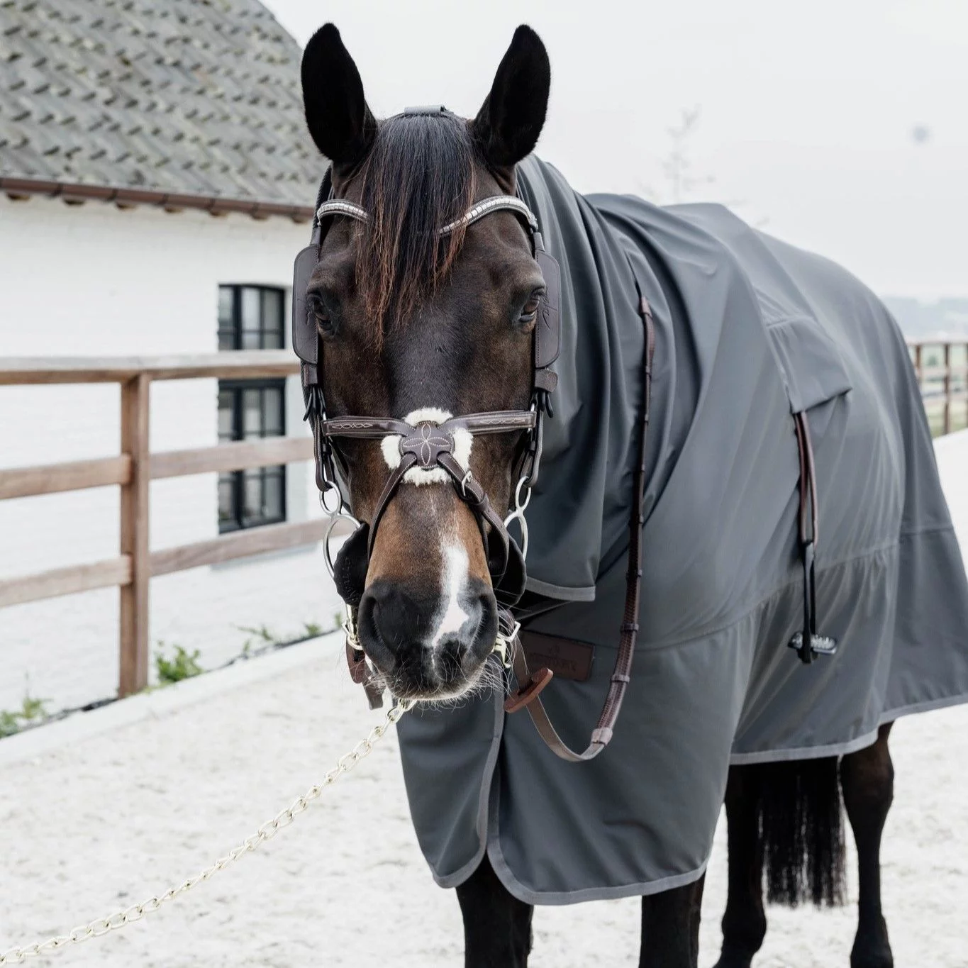 Kentucky Horsewear Horse Raincoat with Stirrup Holes