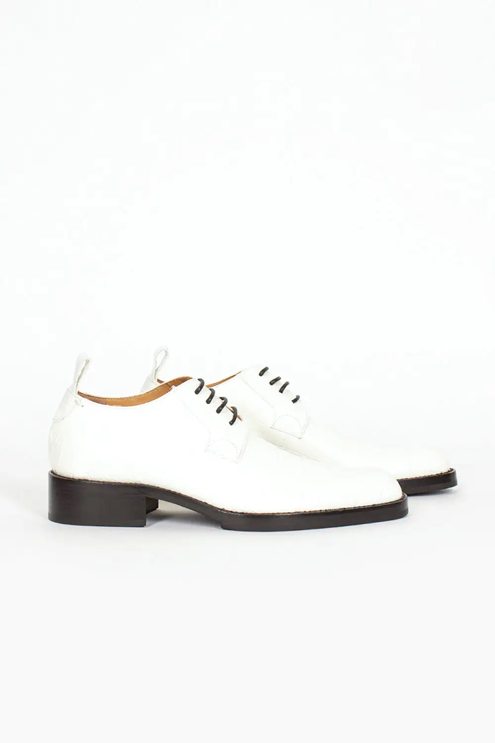 Leather Derby Shoes White