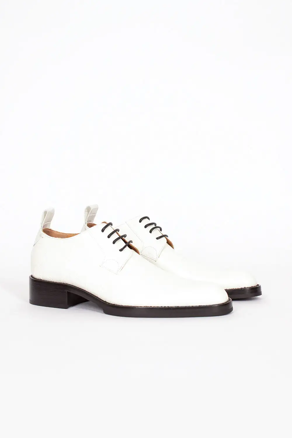 Leather Derby Shoes White