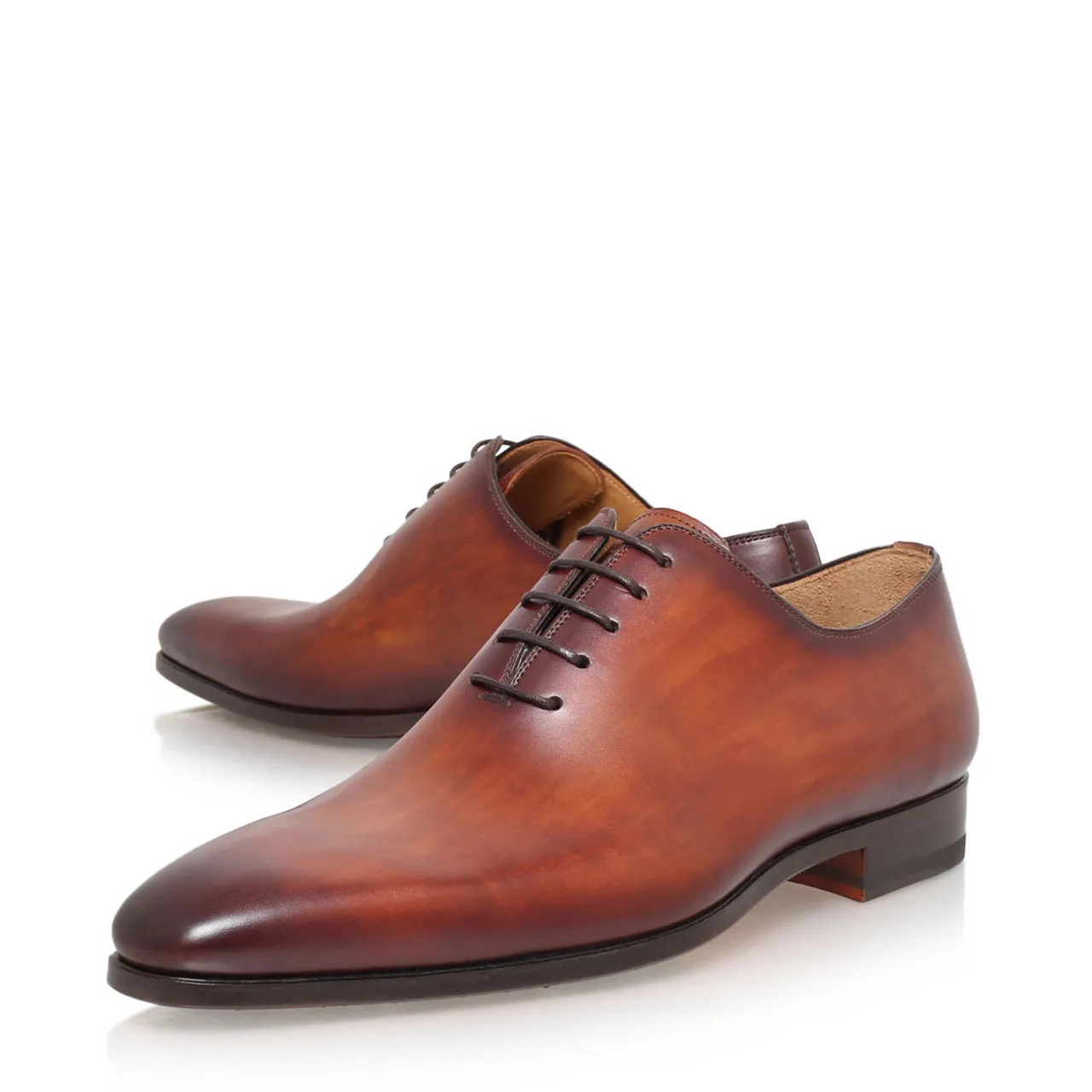 MAGNANNI Wholecut Derby Shoes - TAN