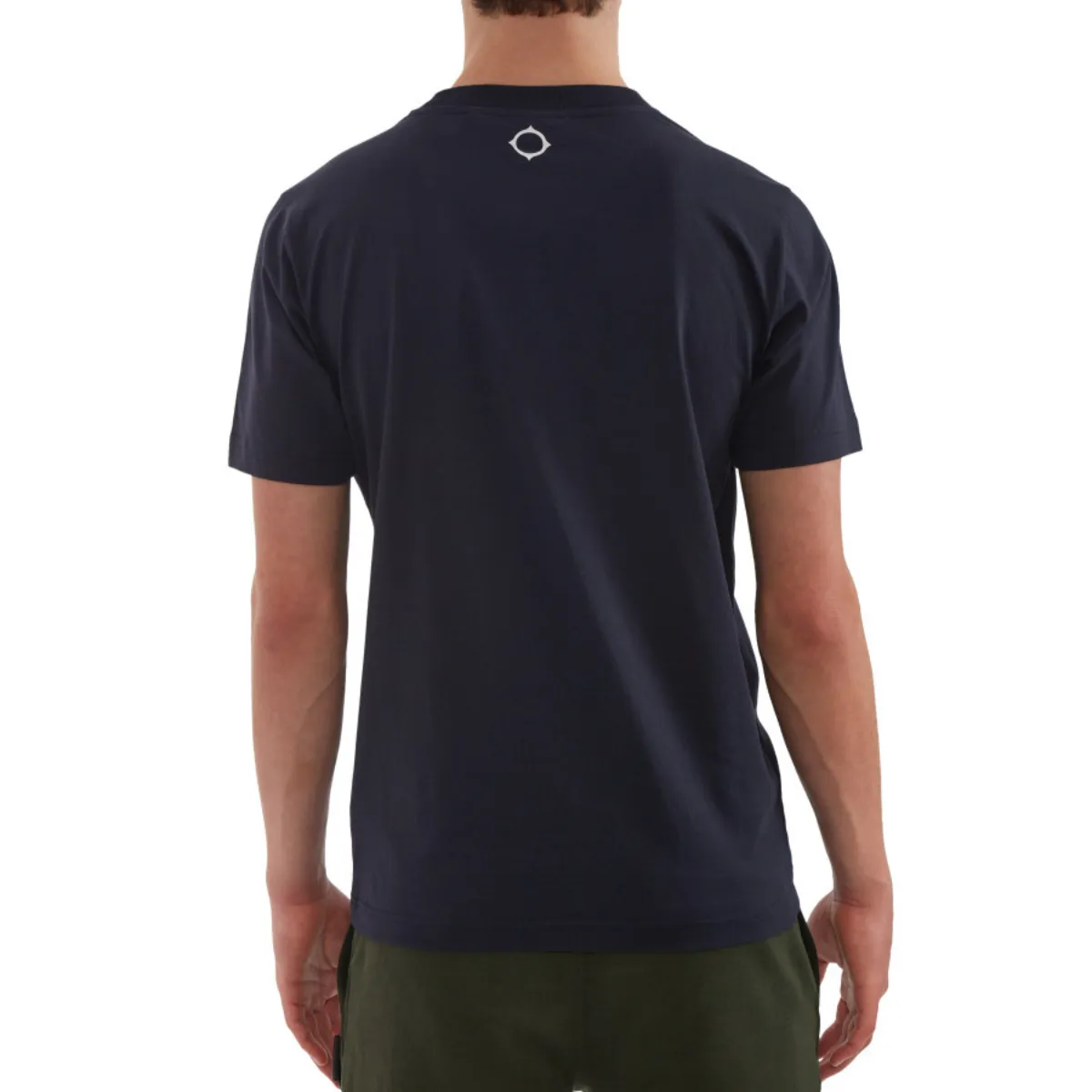 MA.STRUM - Chest Print T-Shirt in Ink Navy