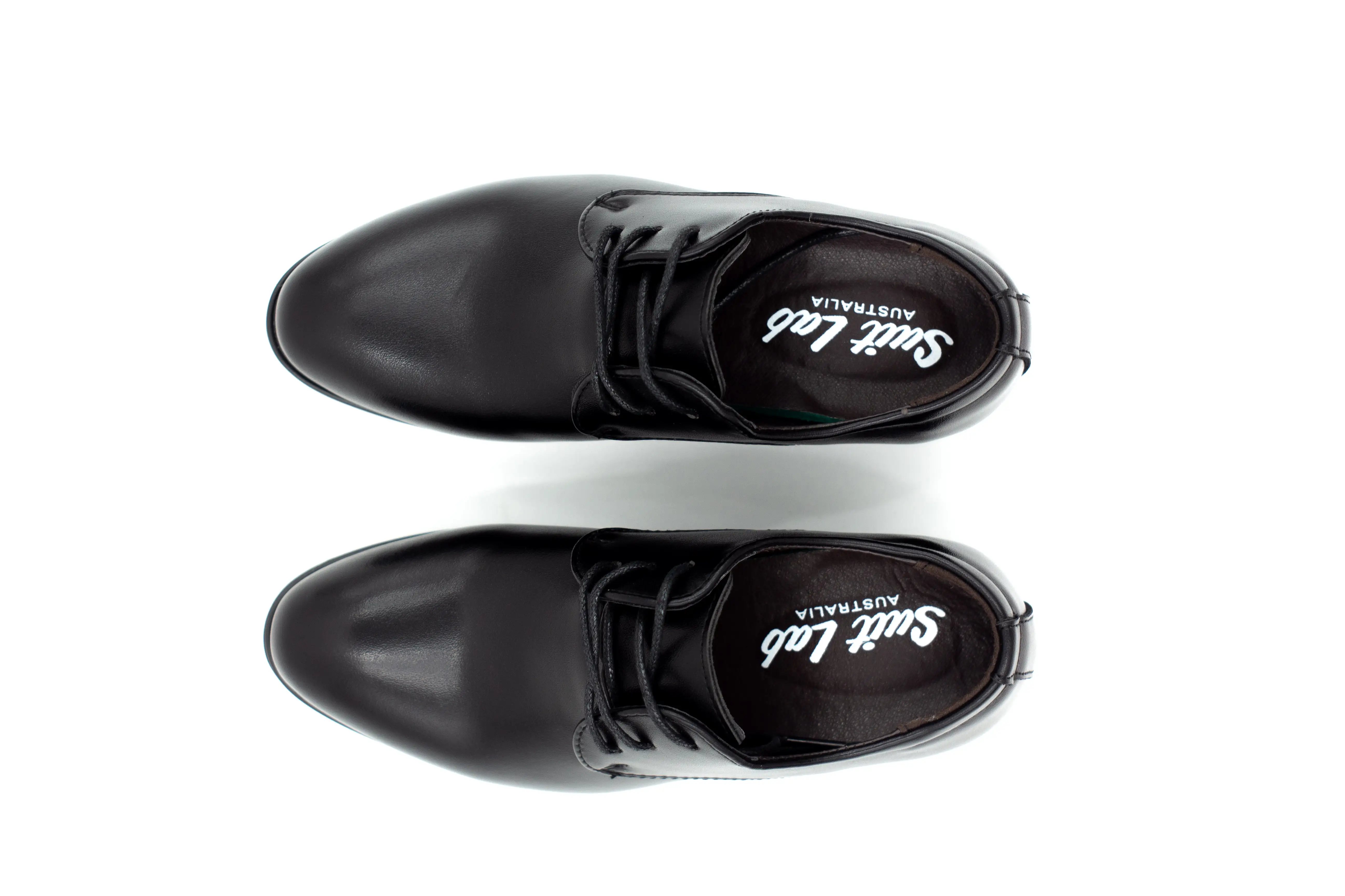 Mens London Derby Shoes - Matte Black