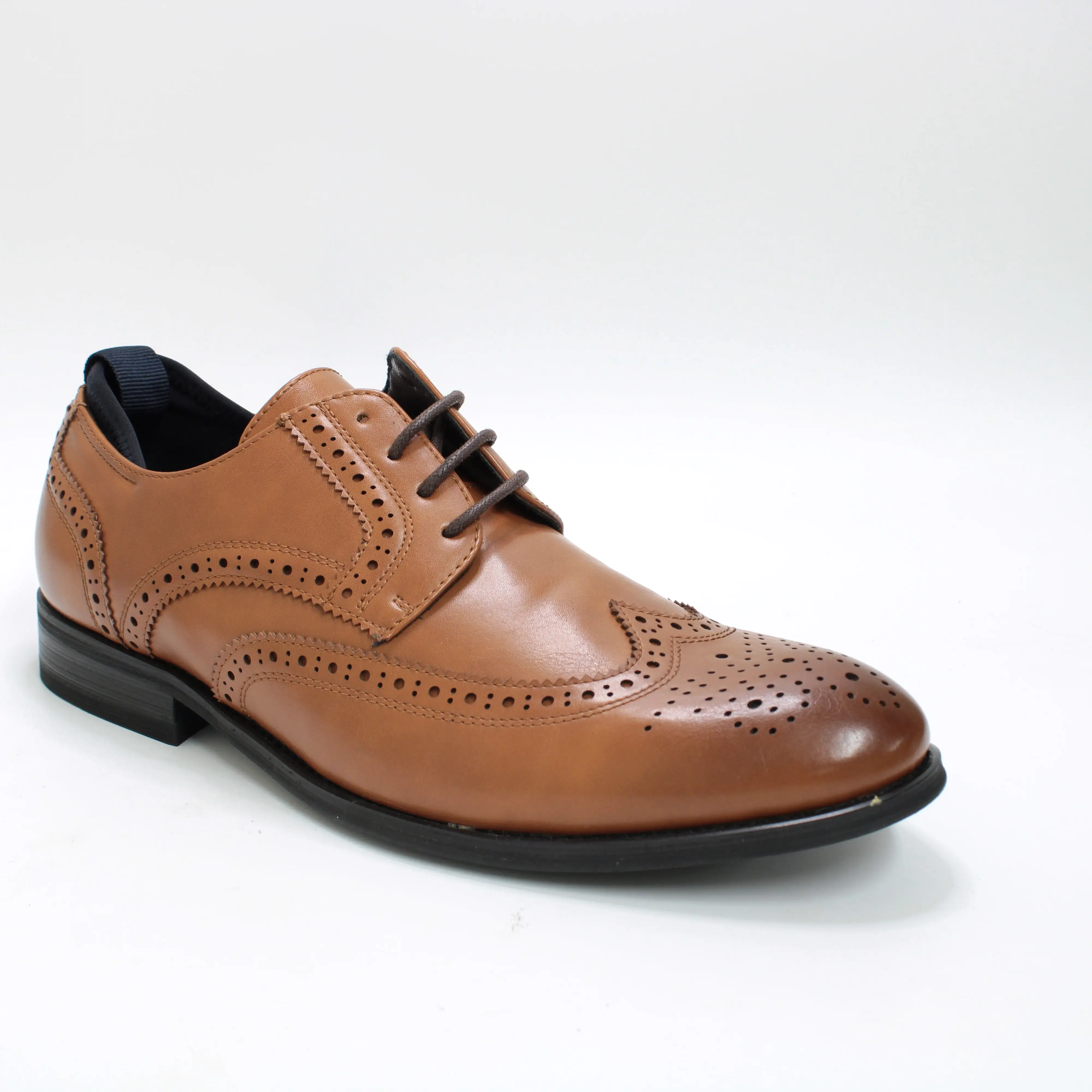 Mens Office Montgomery Brogue Derby Shoes Tan