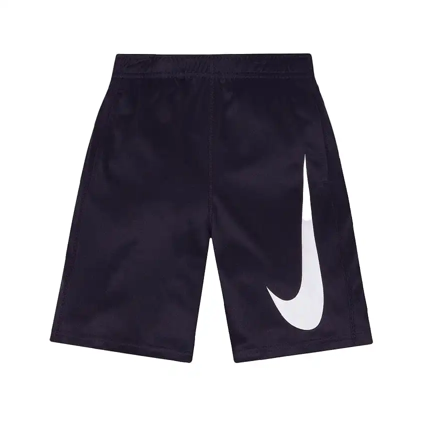 NIKE JUNIOR SWOOSH BLACK SHORTS