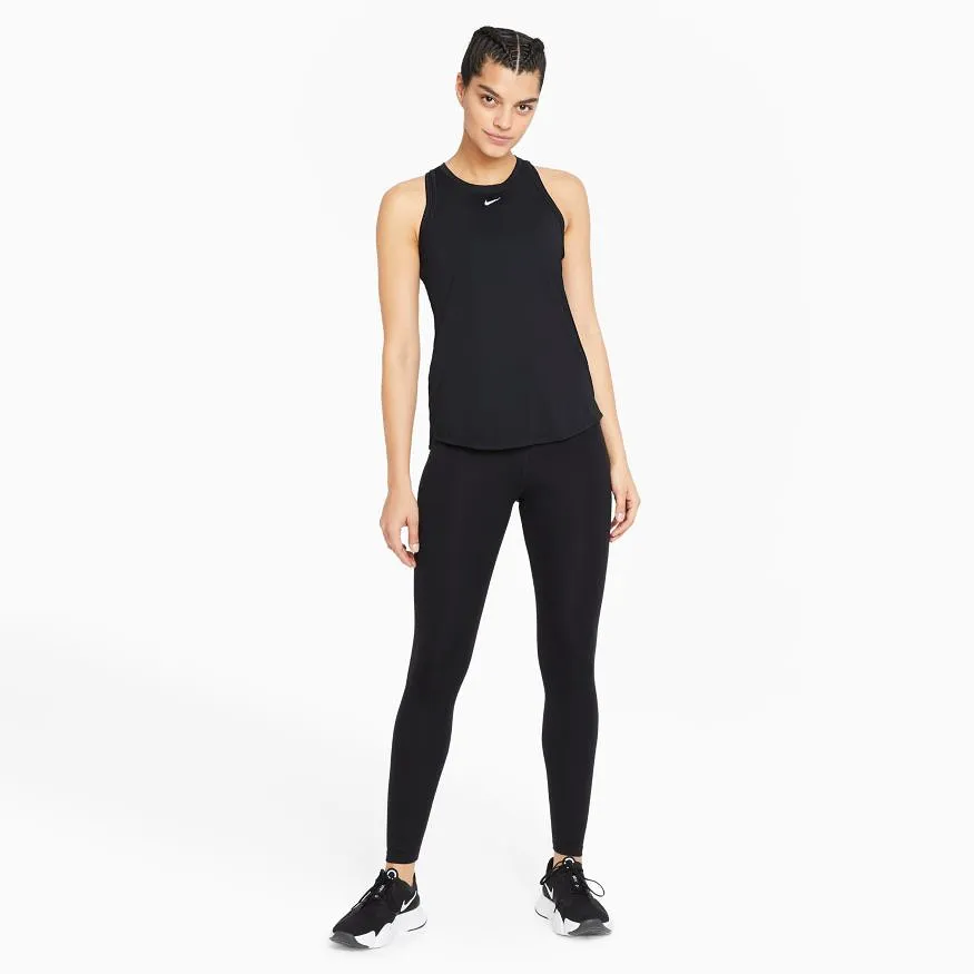 NIKE WOMEN'S DRI-FIT ONE STANDARD FIT BLACK SINGLET