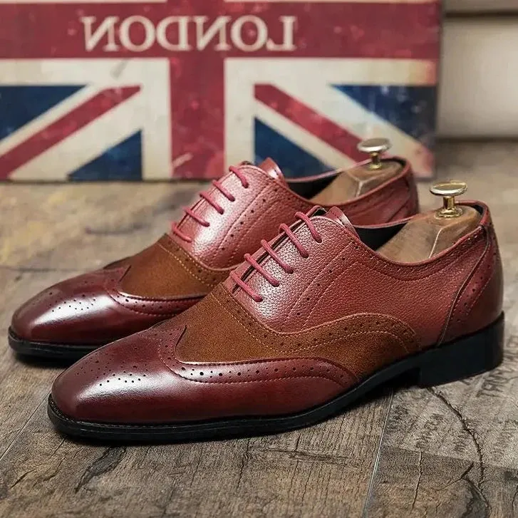 Niko Pirosmani Leather Brogue Shoes