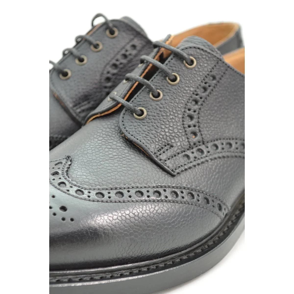 NPS WILSON Brogue Shoes - Black Grain with Itshide Sole