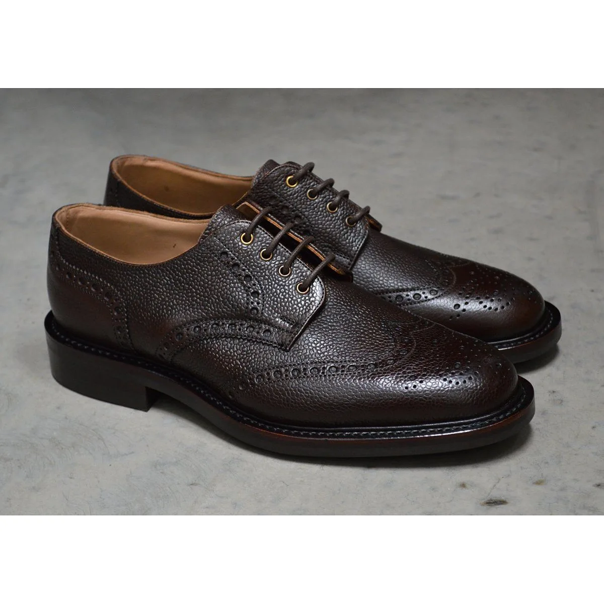 NPS WILSON Brogue Shoes - Walnut Grain with Itshide Sole