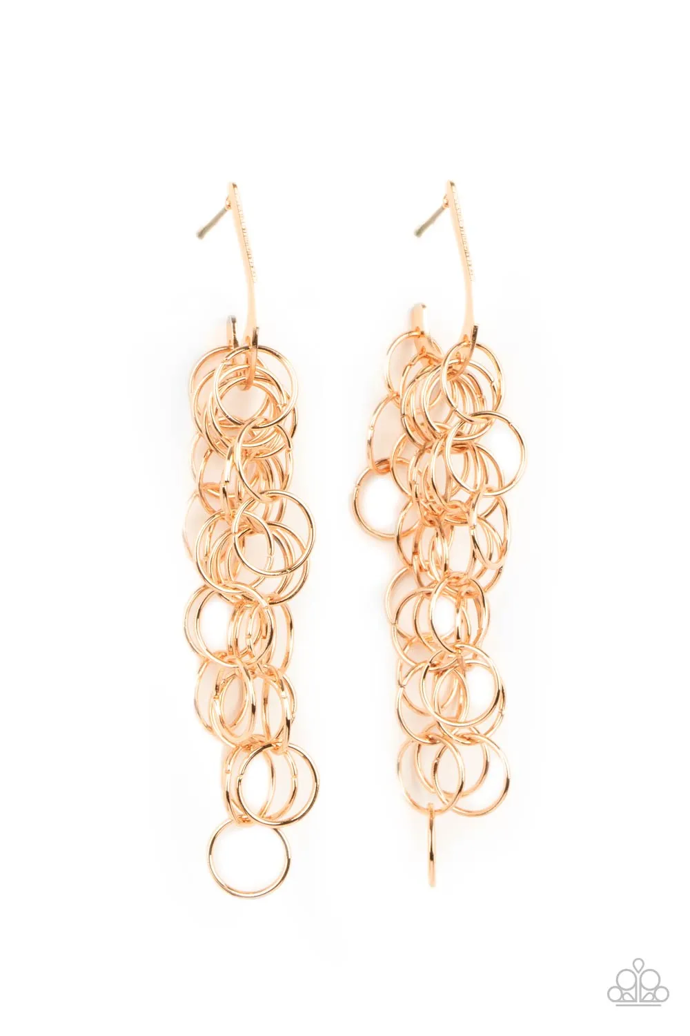 Paparazzi Accessories - Long Live The Rebels - Gold Earrings