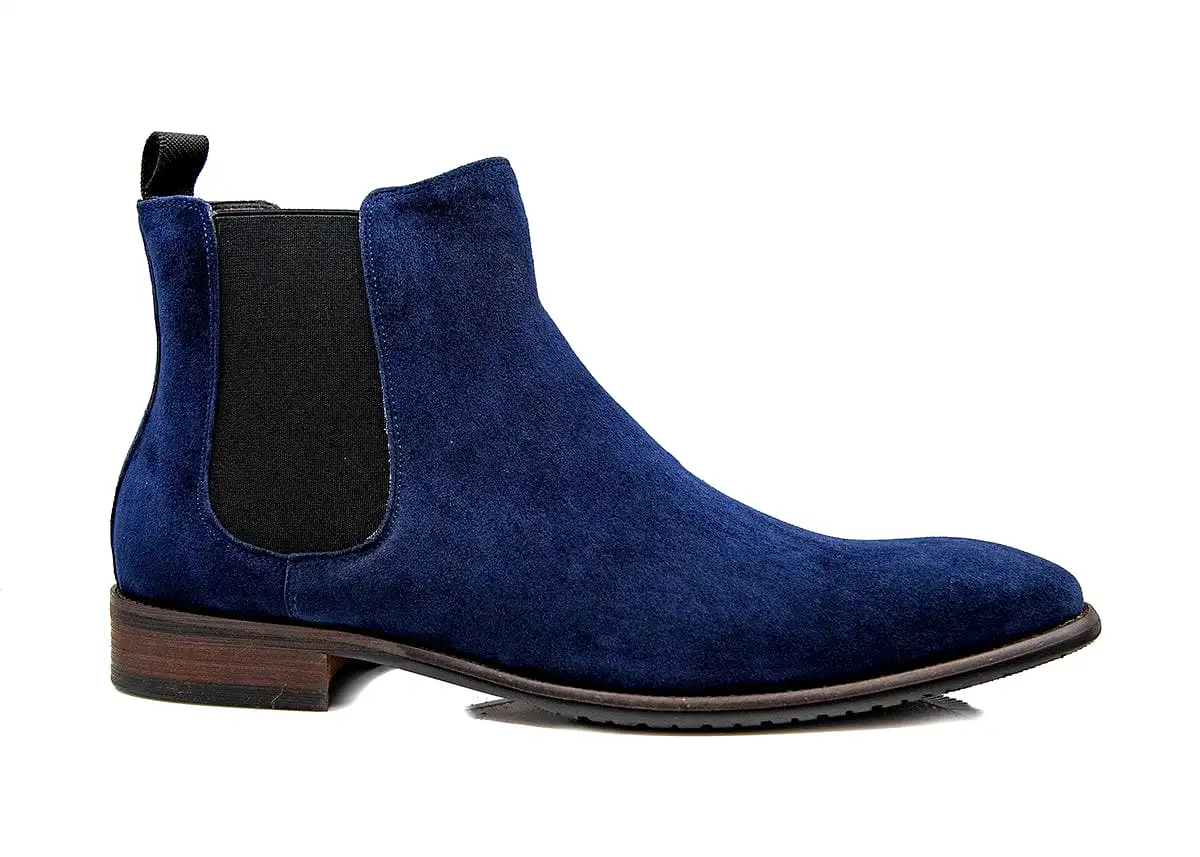 PARIS | Blue Suede Chelsea Boot