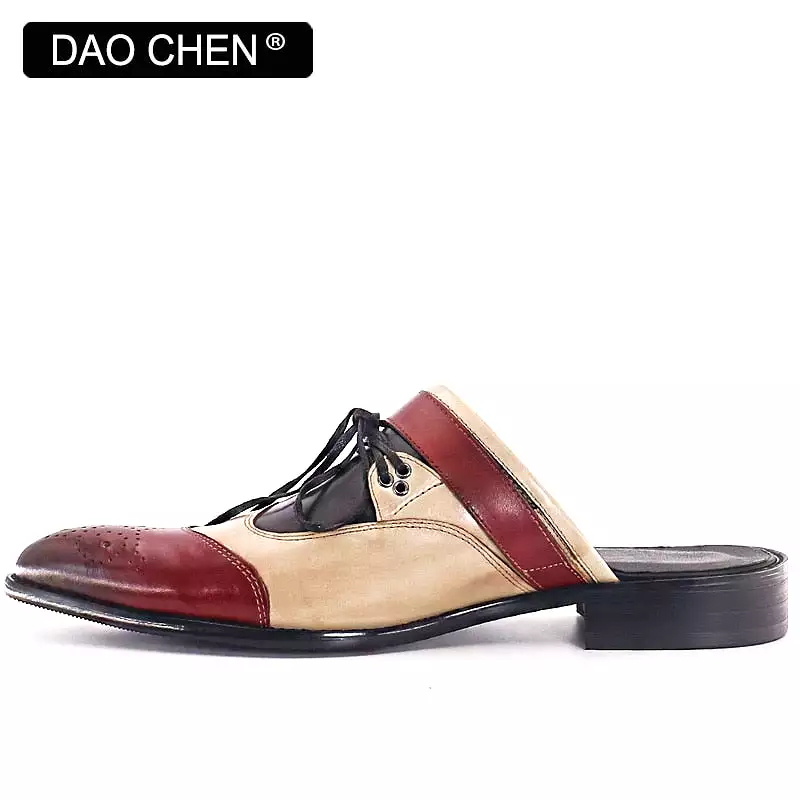 POINTED TOE SUMMER CASUAL COMFORTABLE GENUINE LEATHER SHOES