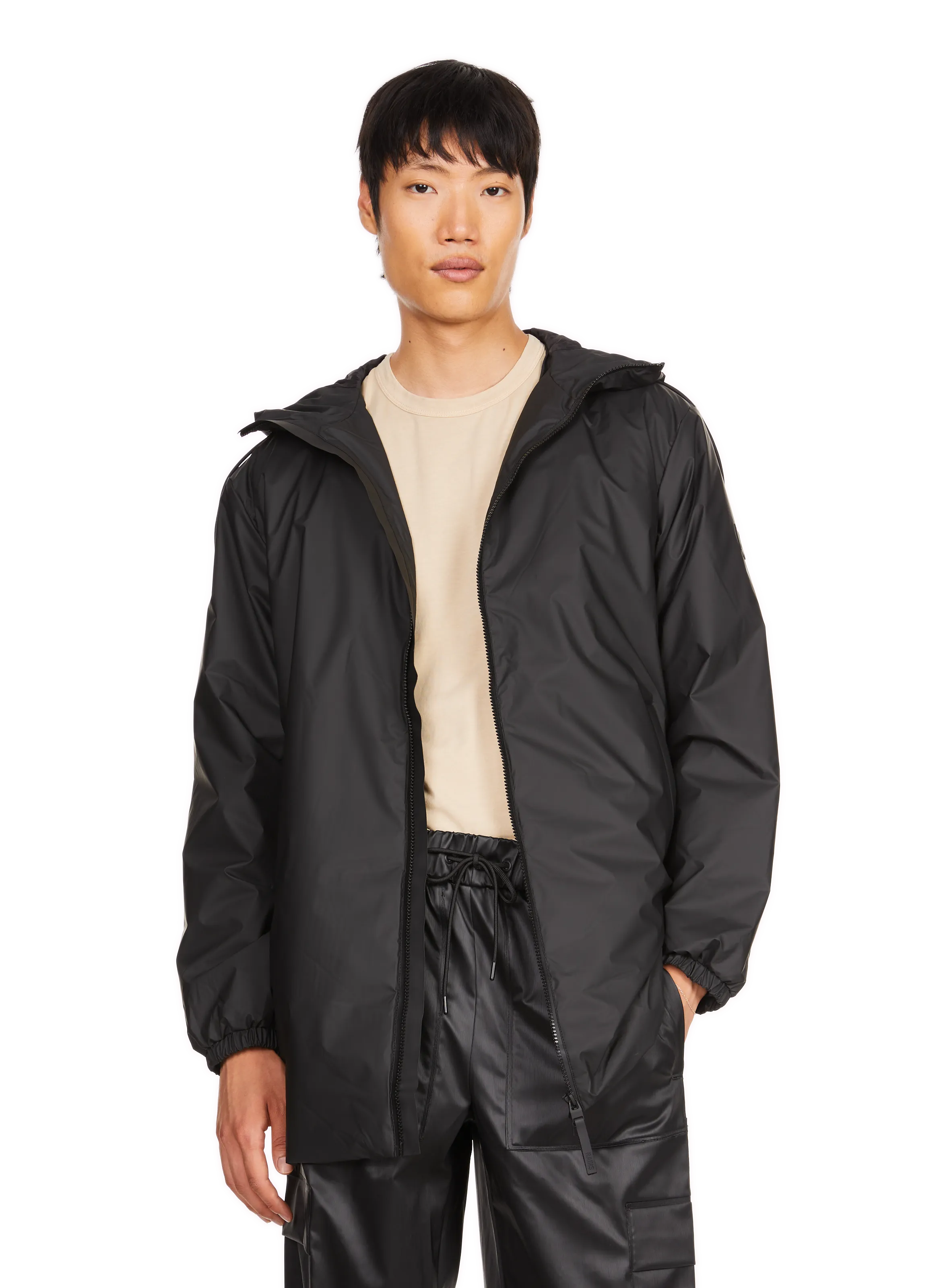 RAINS  Solid Raincoat - Black