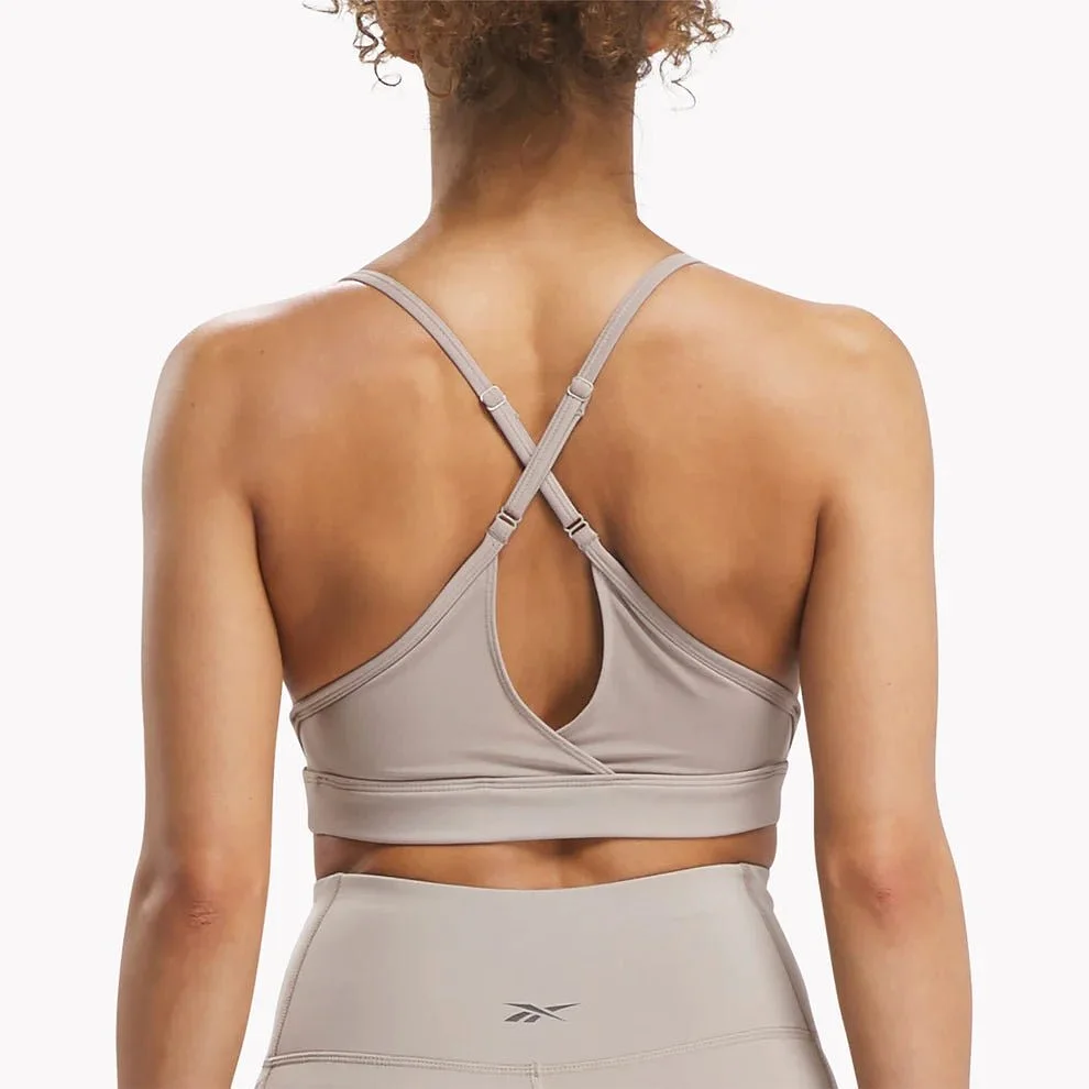 REEBOK WOMEN'S LUX STRAPPY GREY SPORTS BRA