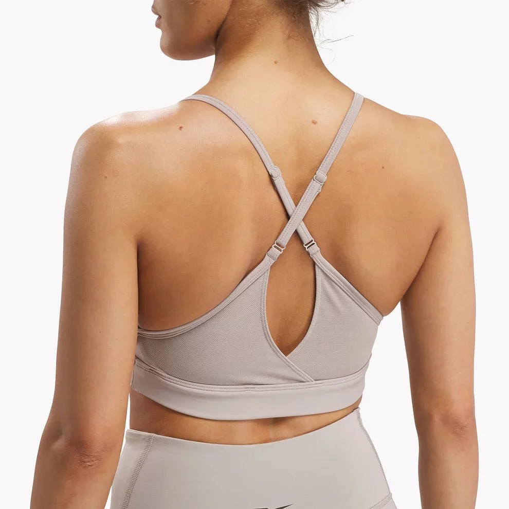 REEBOK WOMEN'S LUX STRAPPY GREY SPORTS BRA