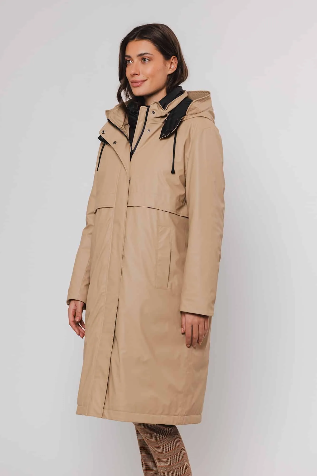 RINO & PELLE DANITA Long Raincoat with detachable inner jacket - Designer clothes shop | Designer brands clothes | Womens de