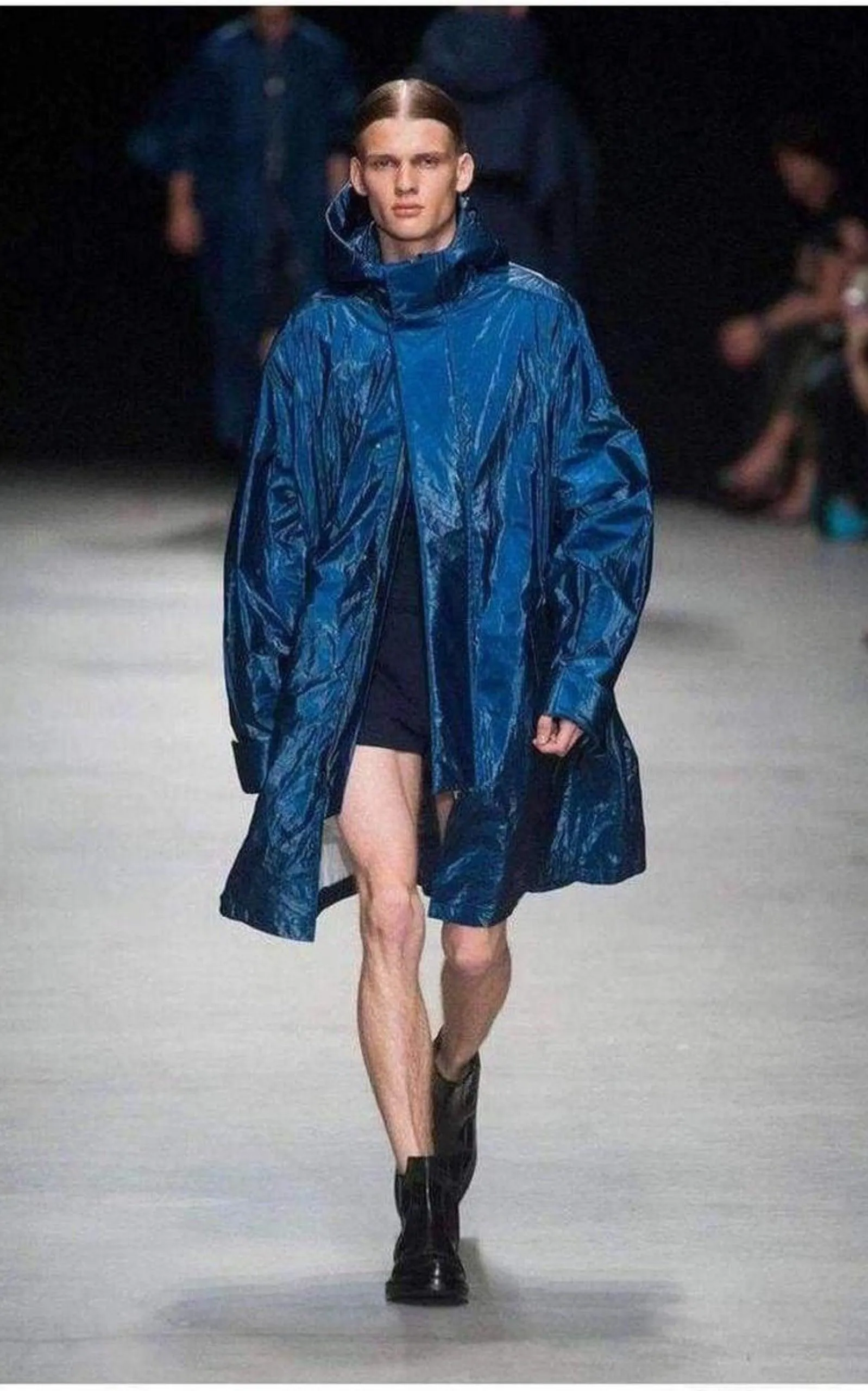 Runway Blue Oversized Raincoat