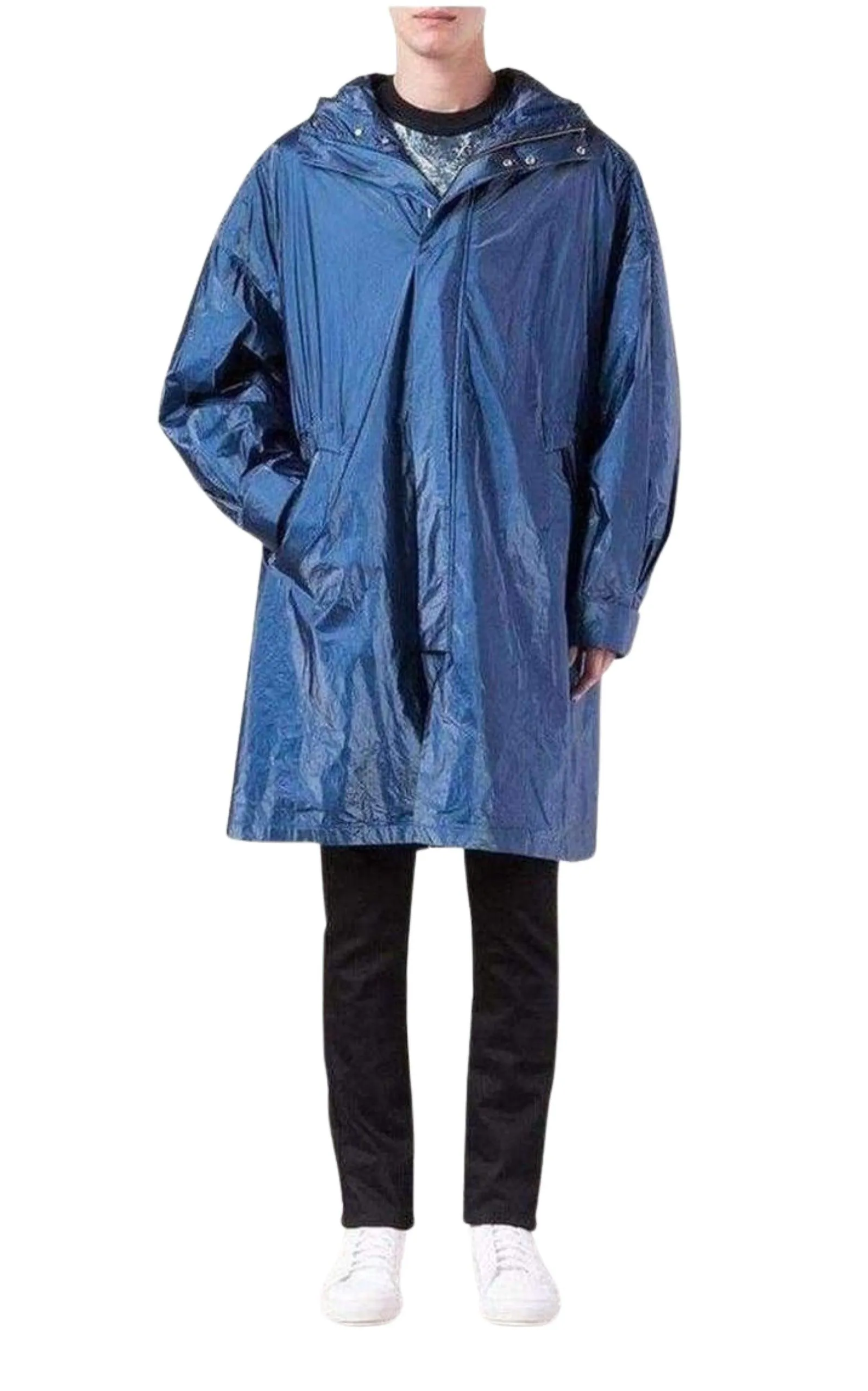 Runway Blue Oversized Raincoat