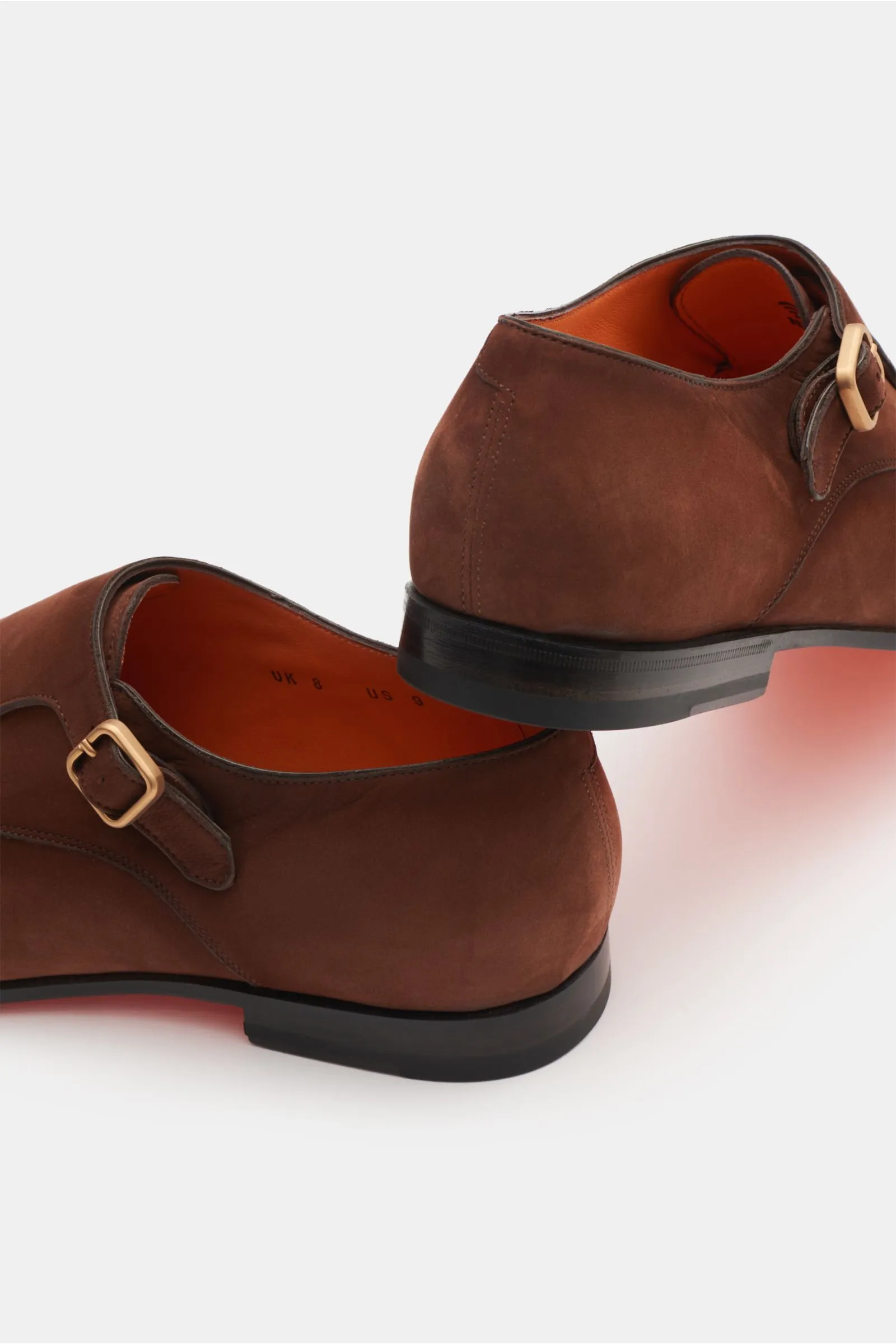 SANTONI double monk shoes brown