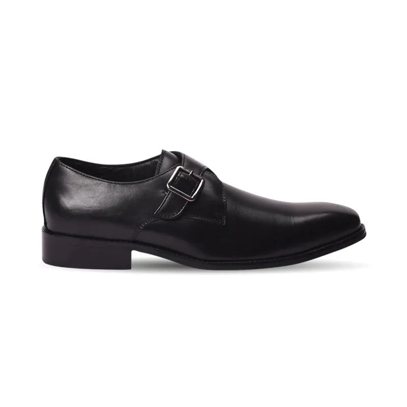 Single strap formal monk shoes