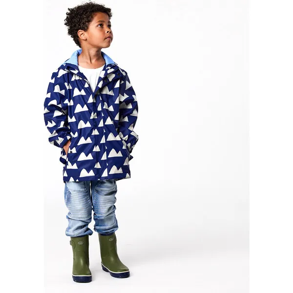 Snapper Rock Navy Peak to Peak Recyclced Waterproof Raincoat