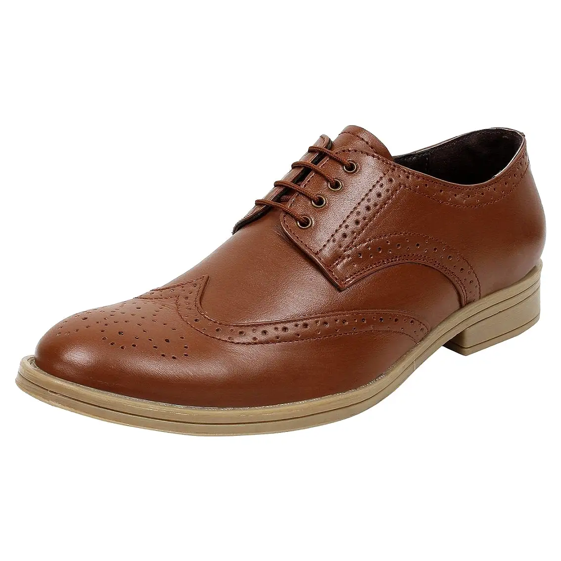 Tan Brogue Shoes For Men- Used