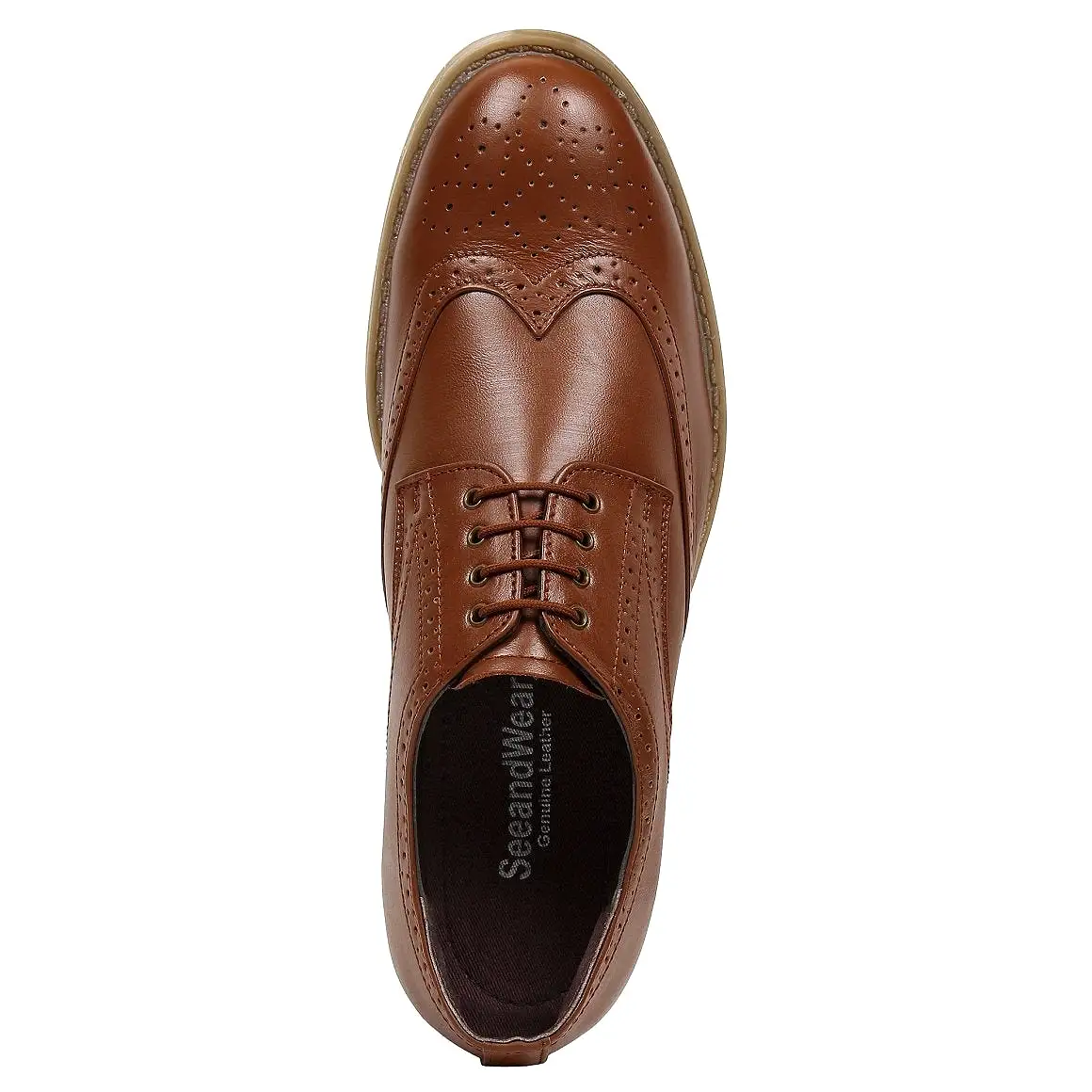 Tan Brogue Shoes For Men- Used