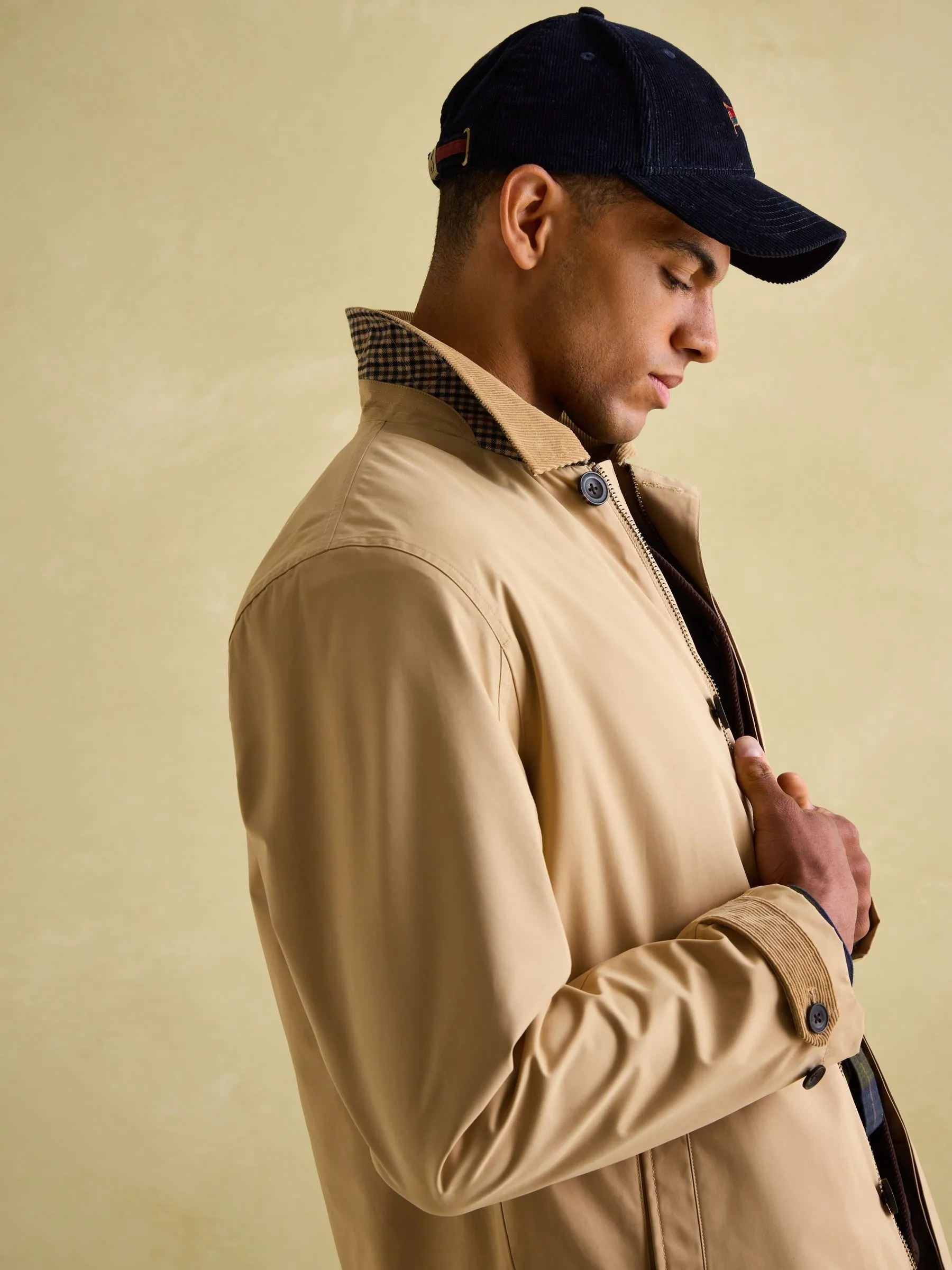 Tan Brown Waterproof Raincoat