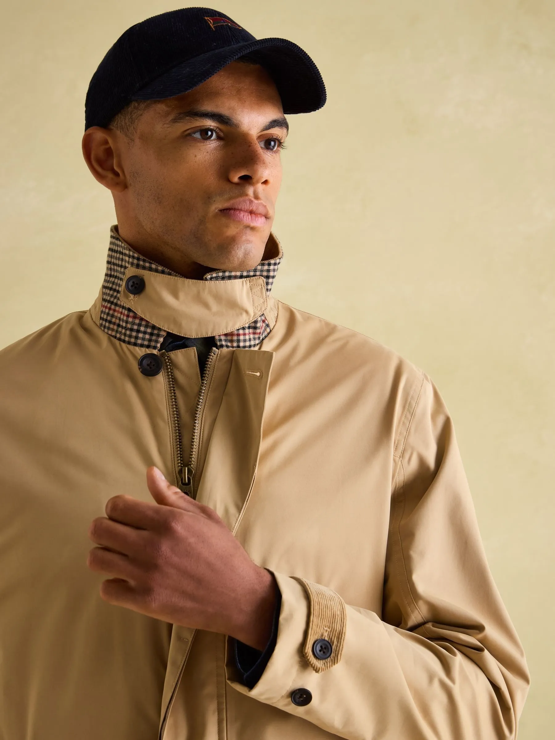 Tan Brown Waterproof Raincoat