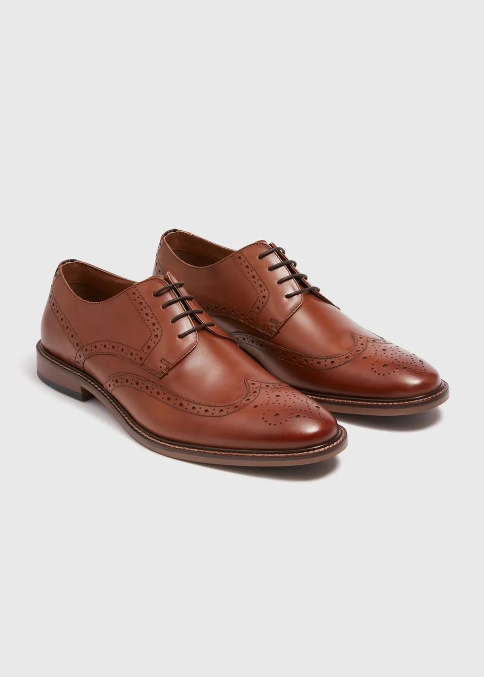 Tan Leather Brogue Shoes