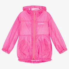 Teen Girls Pink Windcheater Raincoat