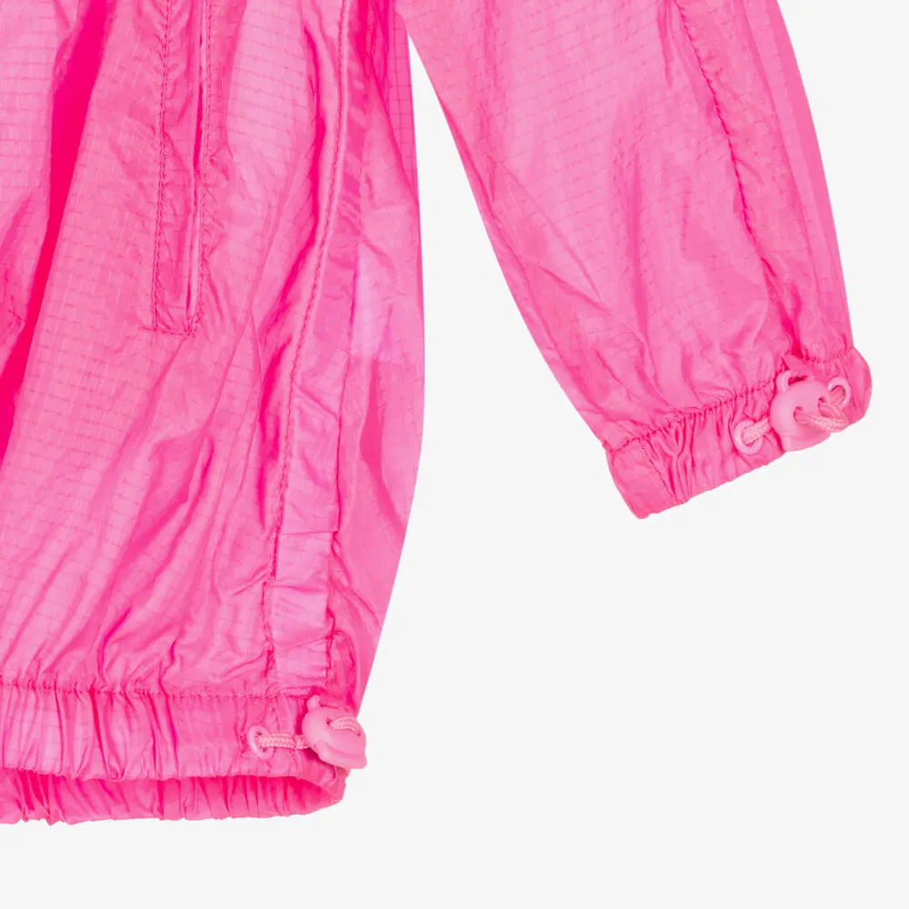 Teen Girls Pink Windcheater Raincoat