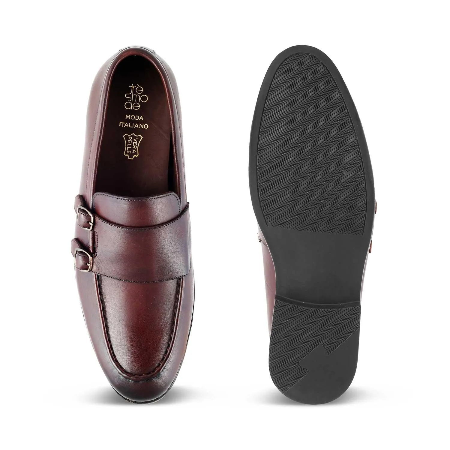 The Bondy Brown Men's Double Monk Shoes Tresmode